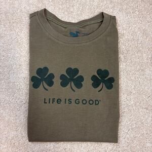 NWT Life Is Good Kids Three Shamrock Short Sleeve Crusher Tee Size XL